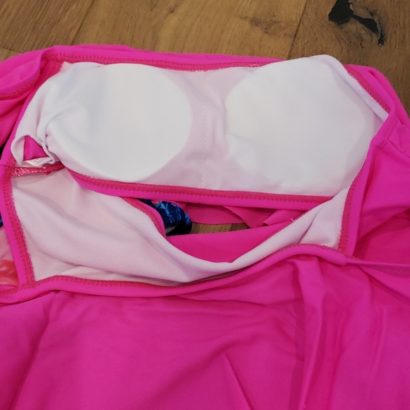 Floral bandeau high waisted bikini swimsuit - Picture 5 of 5